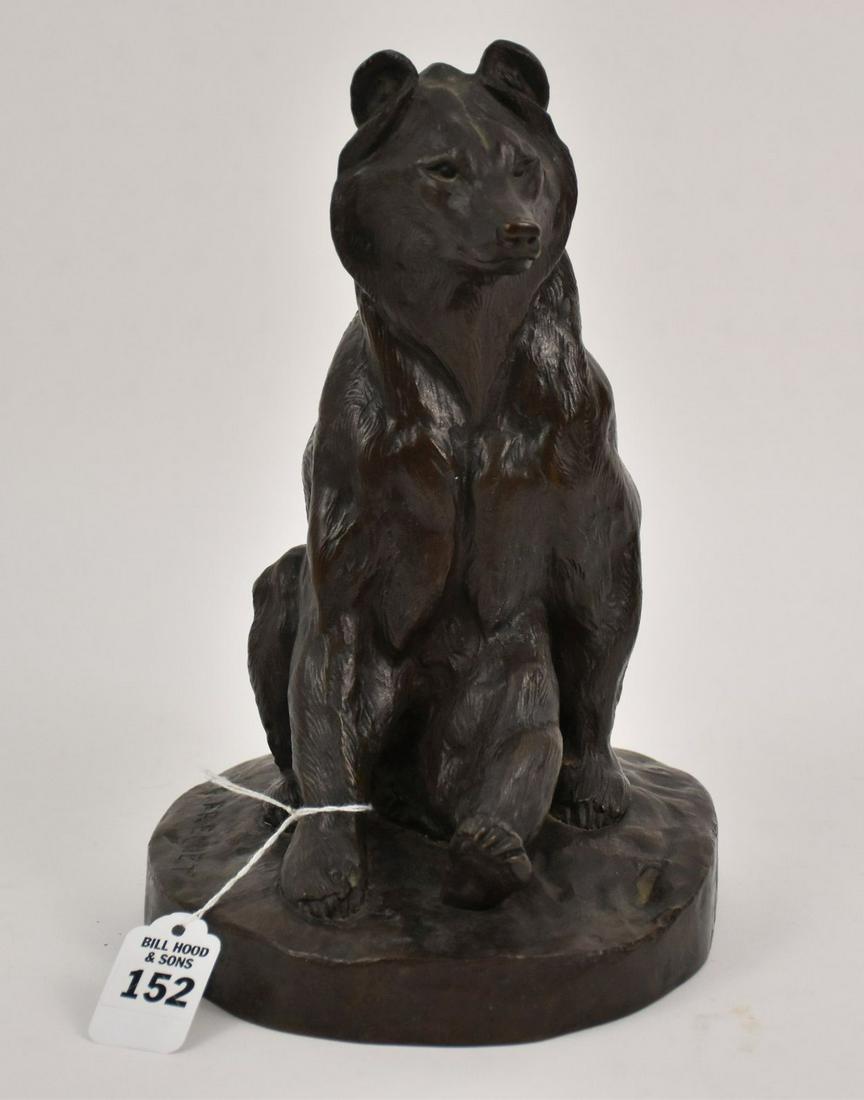 Emmanuel Fremiet (France, 1824-1910) Bronze Seated Bear (1 of 10)