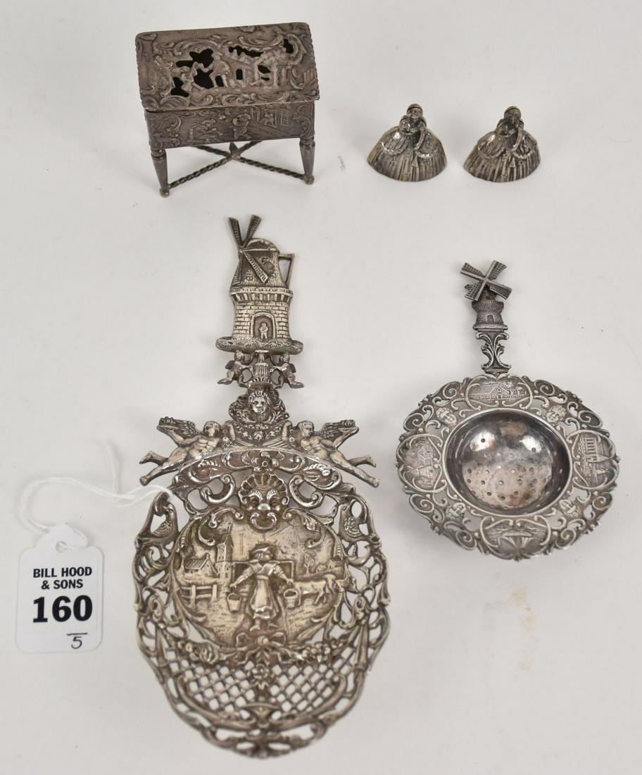 Four Continental Silver Articles together with a (1 of 8)