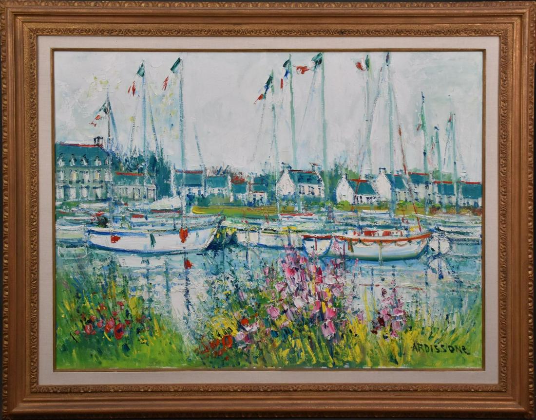 Yolande Ardissone (France Born 1927) Large oil on (1 of 7)