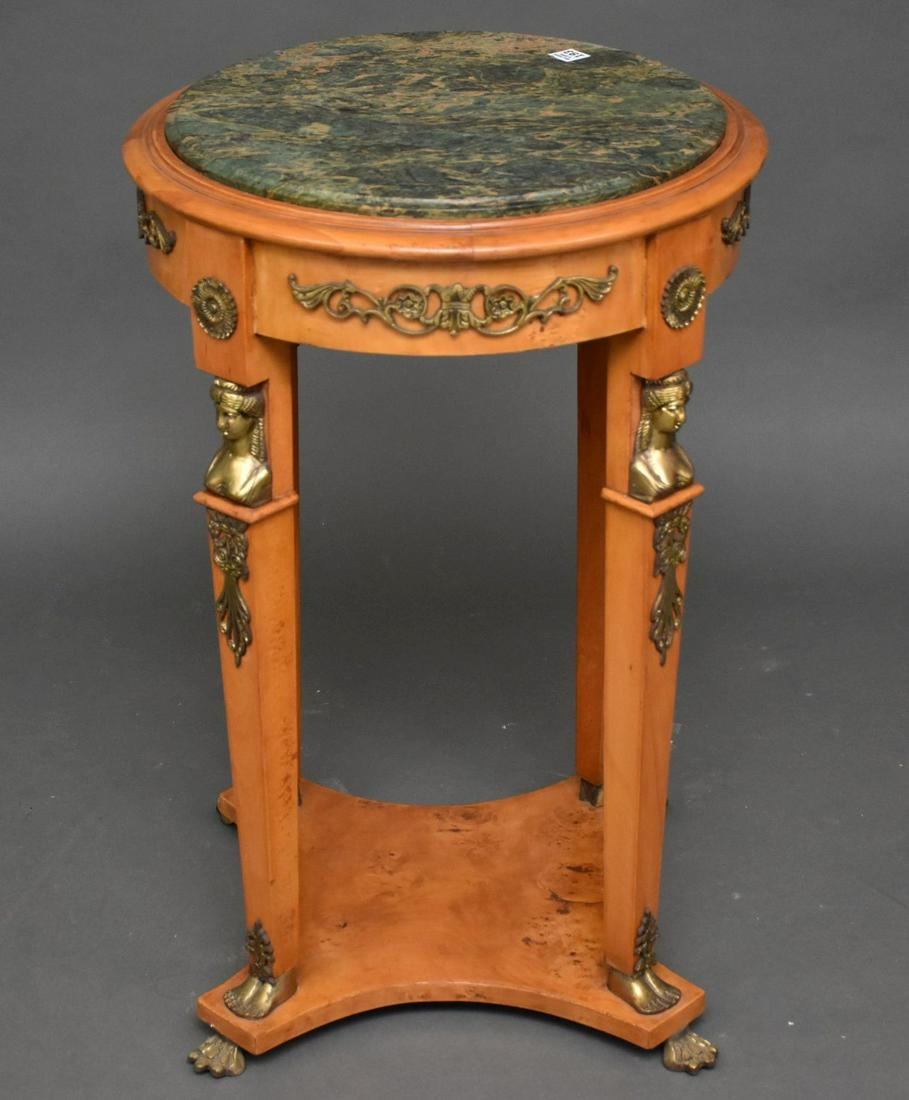 Neo-Classical Side Table, Round with Gilded Accents, (1 of 4)