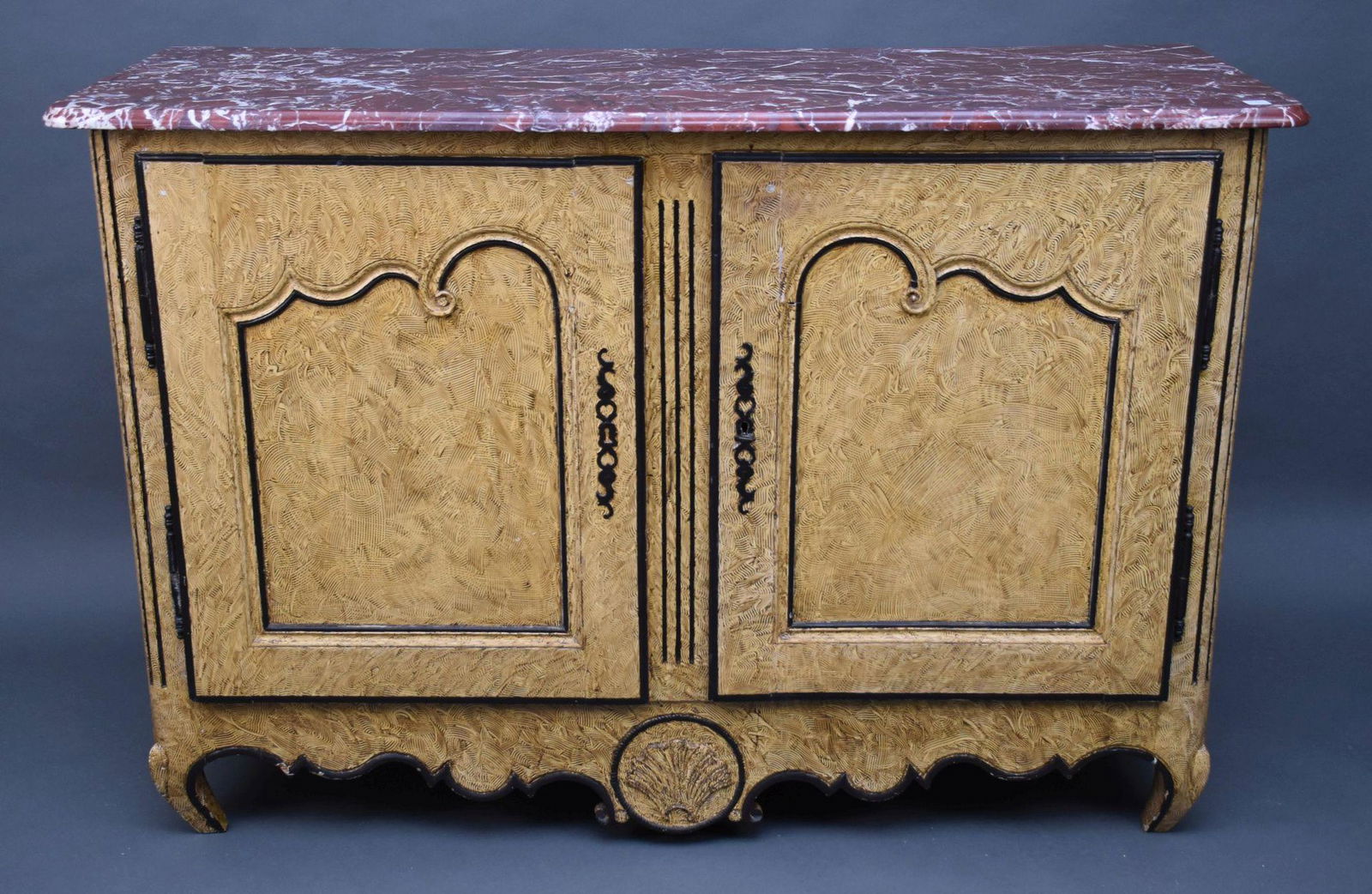 Continental Grain Painted Cabinet 2 Paneled Doors Over (1 of 6)