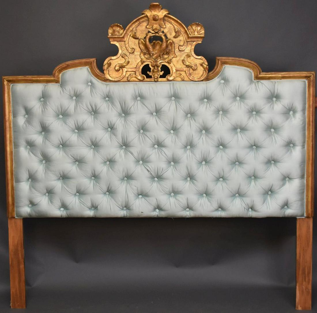 Tufted Blue King Size Headboard, 51"h x 77"w (bottom (1 of 8)