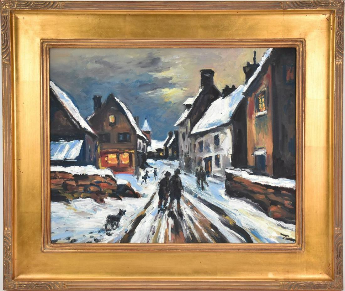 Philip A. Corley (American 1944 ) Fauvist Winter Scene (1 of 9)
