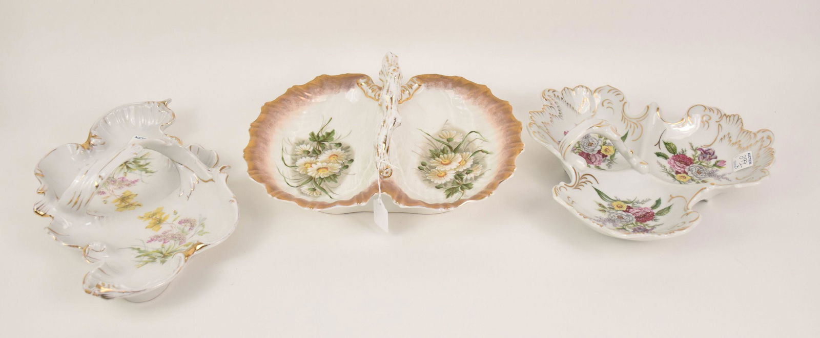 Three Antique German Porcelain Divided Servers with (1 of 11)