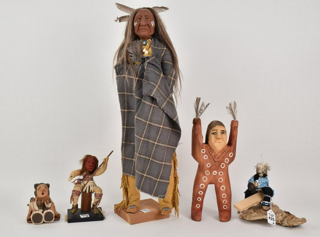 Group of 5 American Indian Handmade Figures - Grouping (1 of 12)