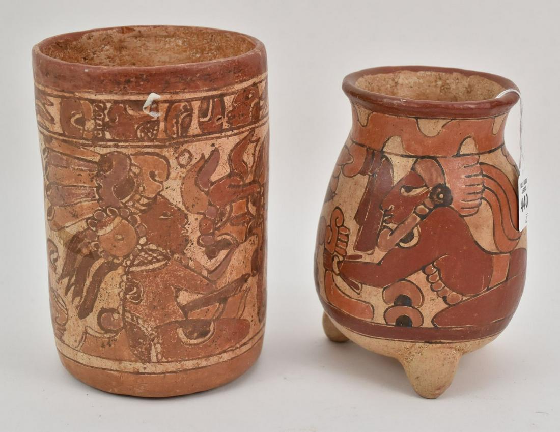 Two Central American Pottery Polychrome Vessels - (1 of 6)