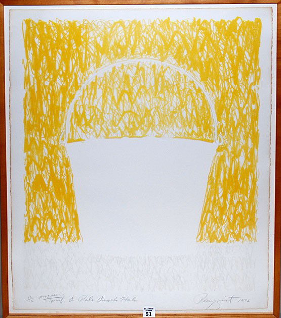 James Rosenquist (AMERICAN, 1933) Color Lithograph,: James Rosenquist (AMERICAN, 1933) Color Lithograph, "A Pale Angel Halo" Pencil signed & dated 1973, numbered 12/12 - Progressive Proof, 30"x22-1/2"