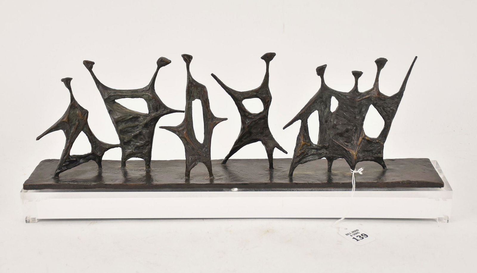 Ursula Hanke-Forster (German, b.1924) Bronze Abstract Figural Group - Signed on top of base at left. (1 of 9)
