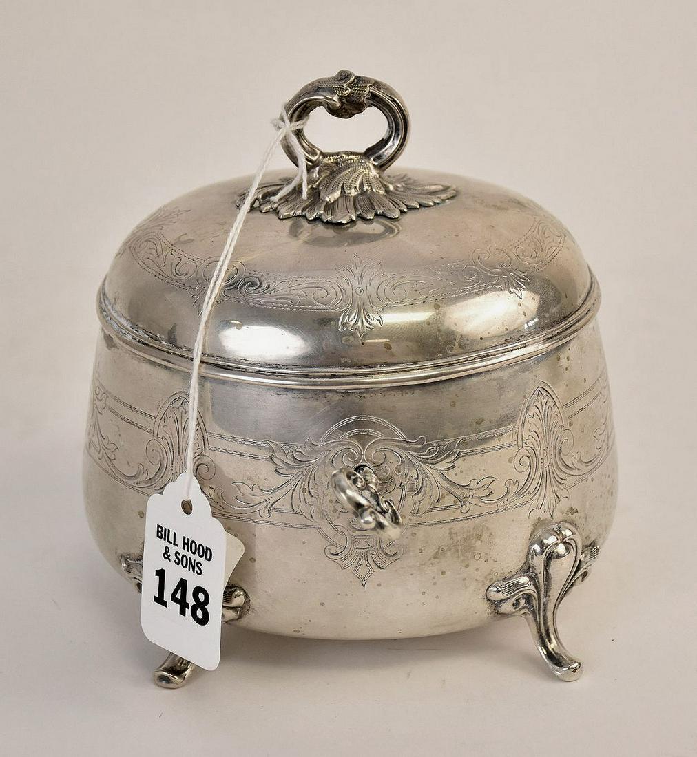 Victorian English Sterling Pierced Serving Dish - ****A pierced sterling serving dish, on four (1 of 4)