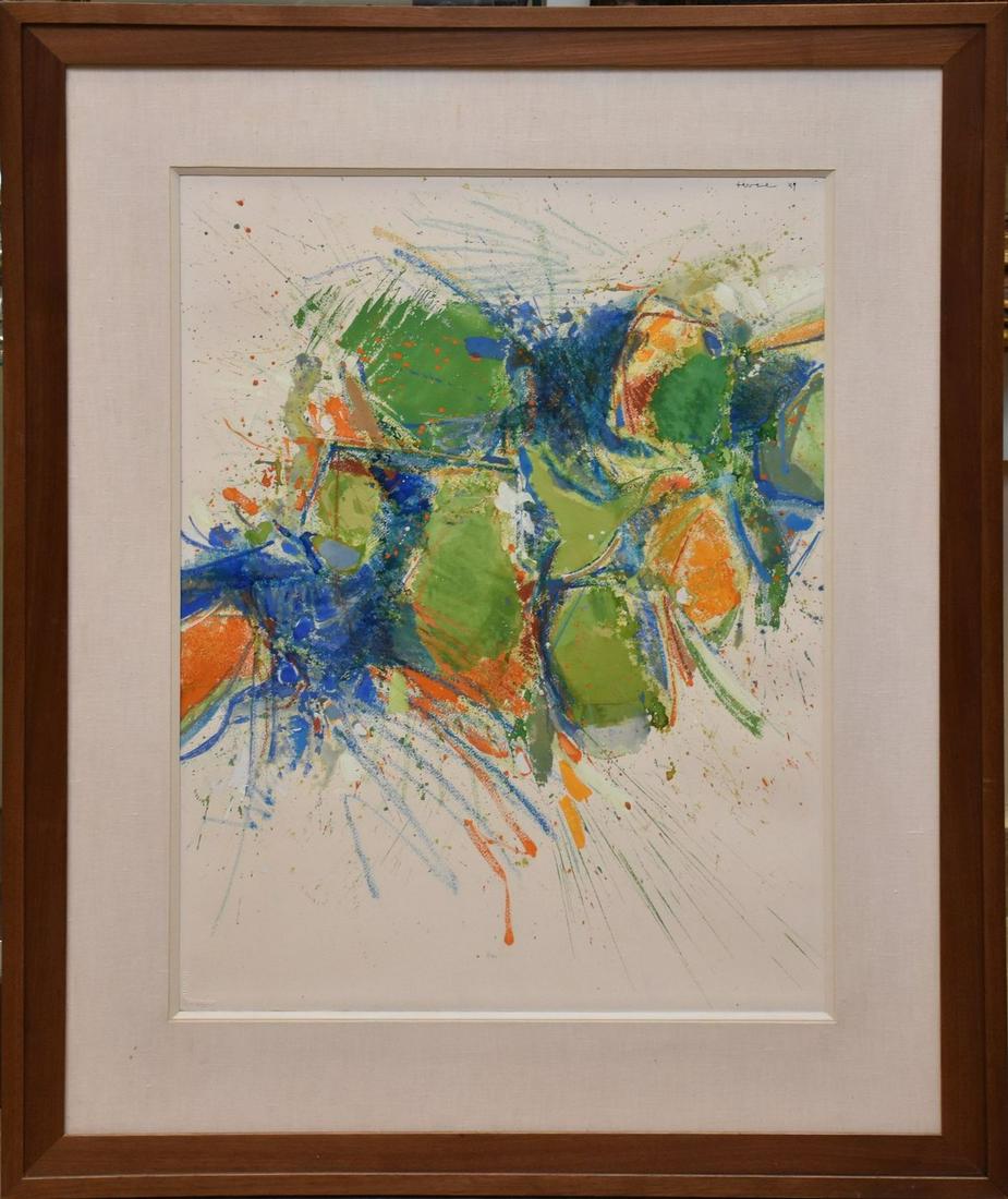 John Levee (American, 1924-2017) Abstract Composition, Gouache on Paper, signed and dated, 30" x 22" (1 of 9)