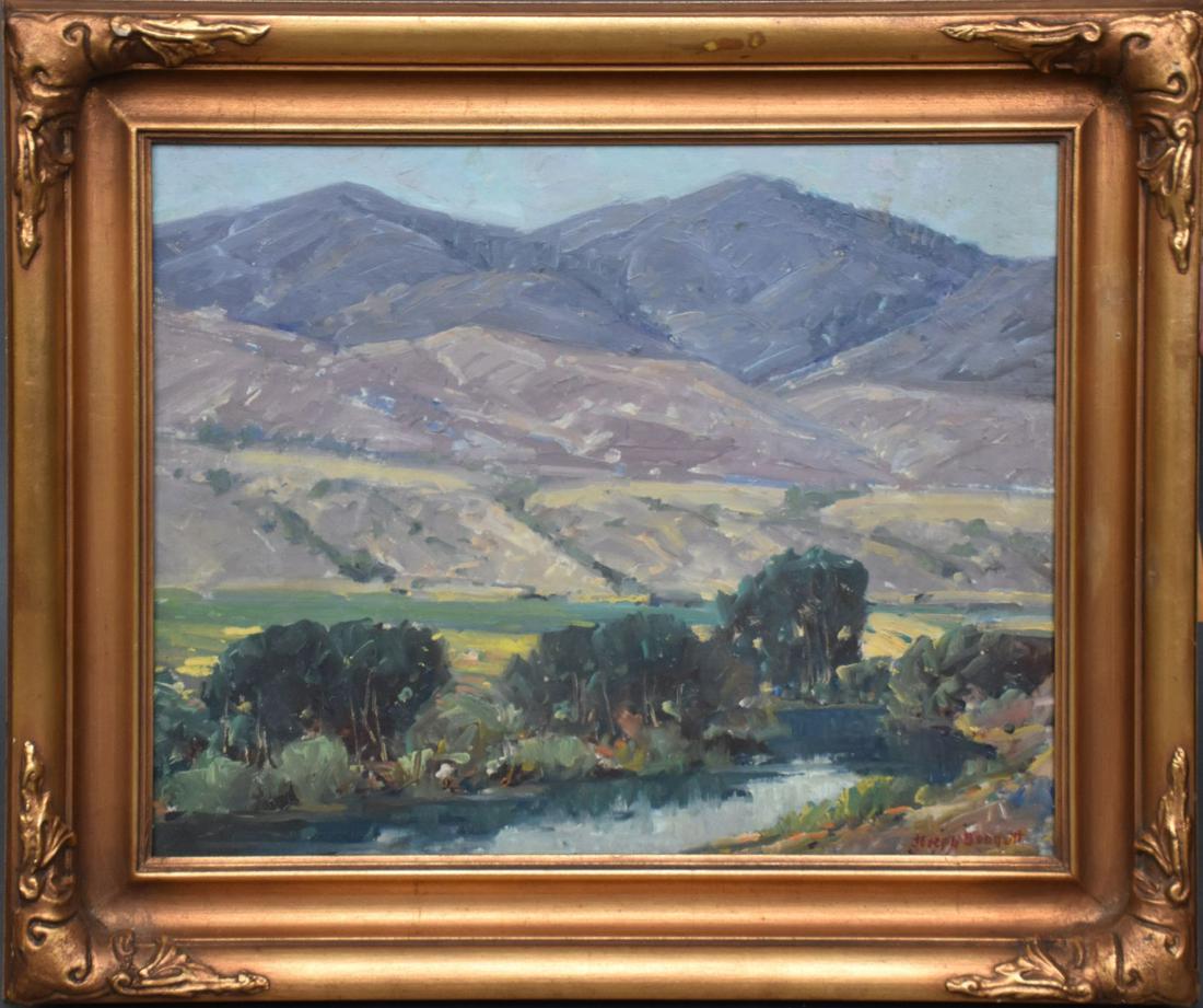 Joseph Hastings Bennett (1889 - 1969) was active/lived in California.  Santa Ana River Landscape (1 of 6)