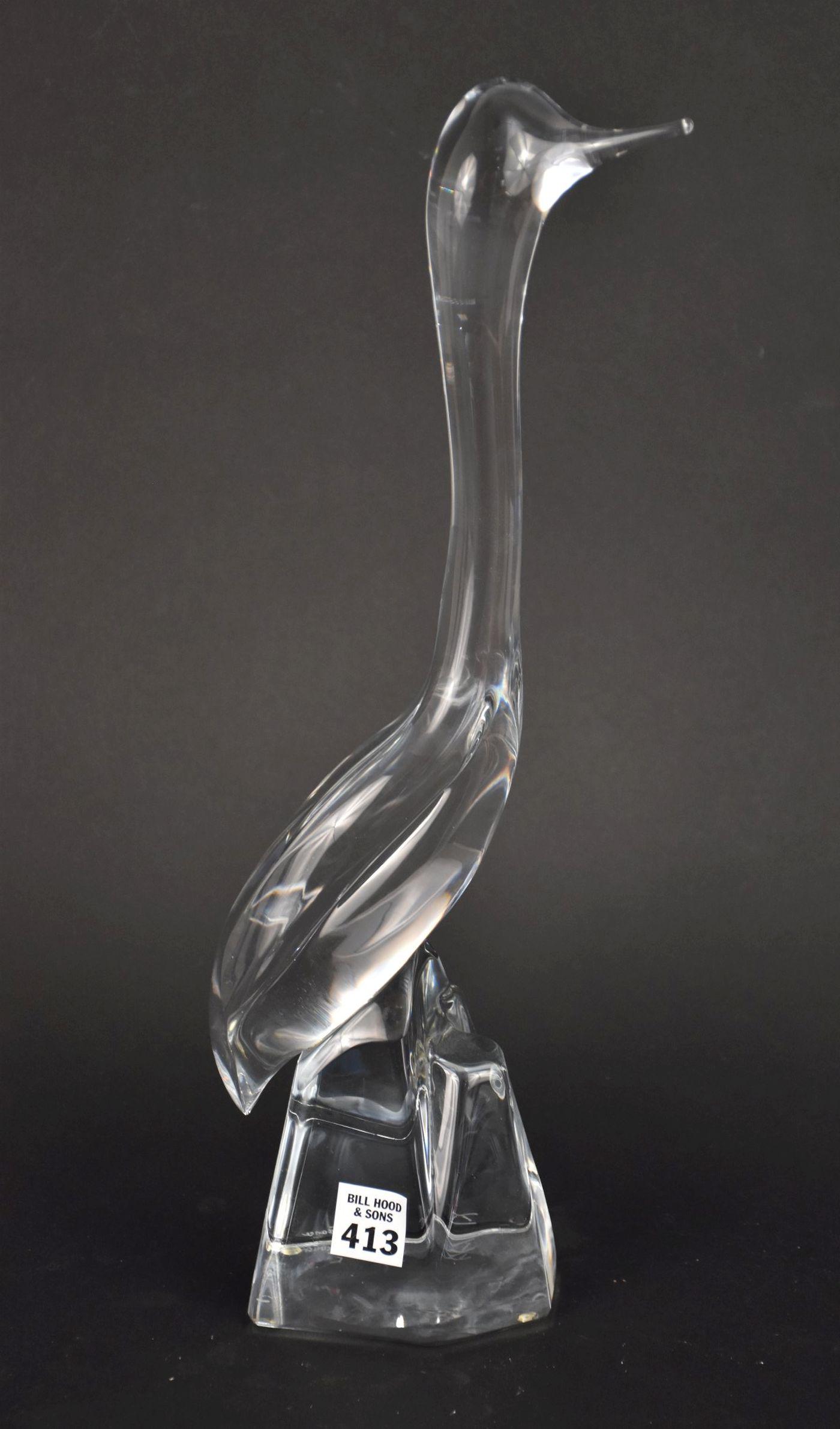 Daum France Crystal Bird, 17"h (1 of 4)