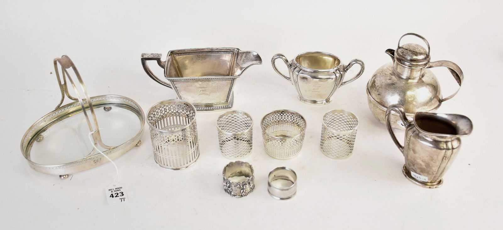 Grouping of 41 OZT of Sterling Silver - 11 Pieces of Antique & Vintage Sterling Comprising: a (1 of 15)