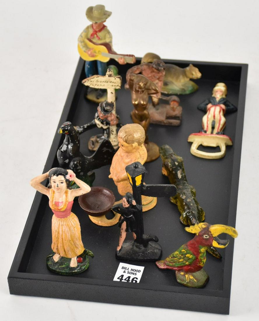 Collection of 12 Antique Iron Figural Bottle Openers (1 of 5)