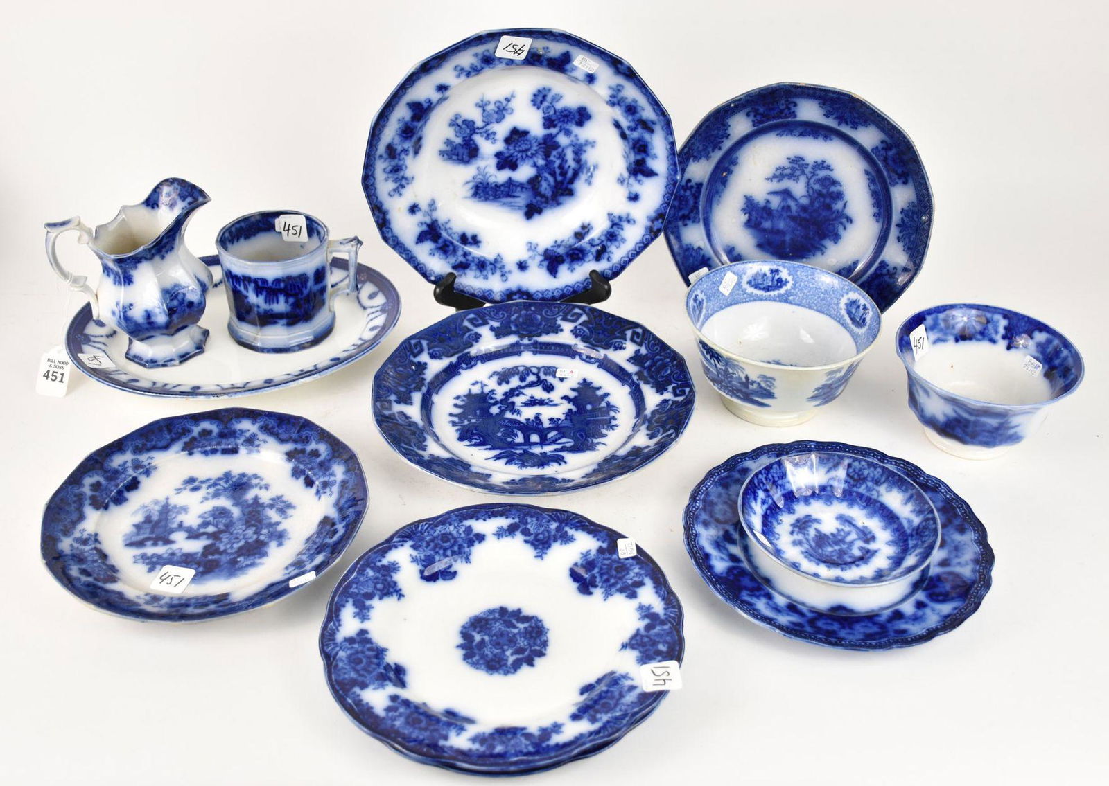 Assorted Flo Blue Collection, Assorted Patterns, 10 Assorted Plates, 10 Oval Platter, 4 Bowls, (1 of 20)