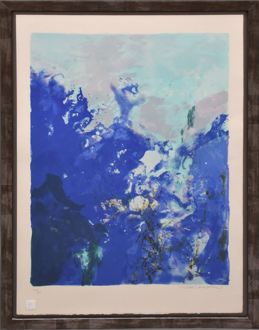 Wou-Ki Zao (1921 - 2013) Lithograph pencil signed and numbered 152/250, 35 x 24 sheet size. (1 of 5)