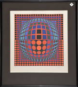 Victor Vasarely- Heliogravure Print, Victor Vasarely (1906 - 1997 France/Hungary) Serigraph pencil (1 of 5)