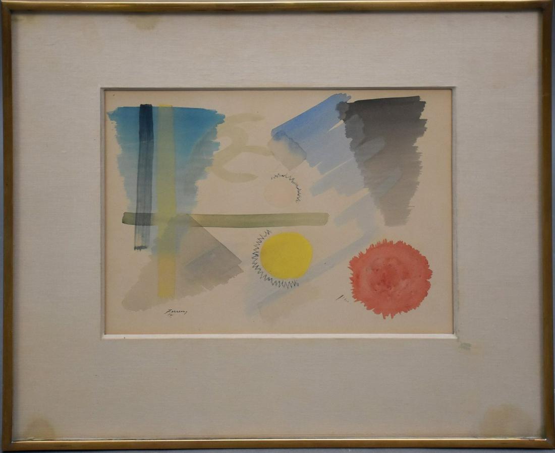 John Millard Ferren (1905 - 1970) Watercolor, signed and dated '34, 8-3/4 x 11-3/4 inches.  overall (1 of 4)