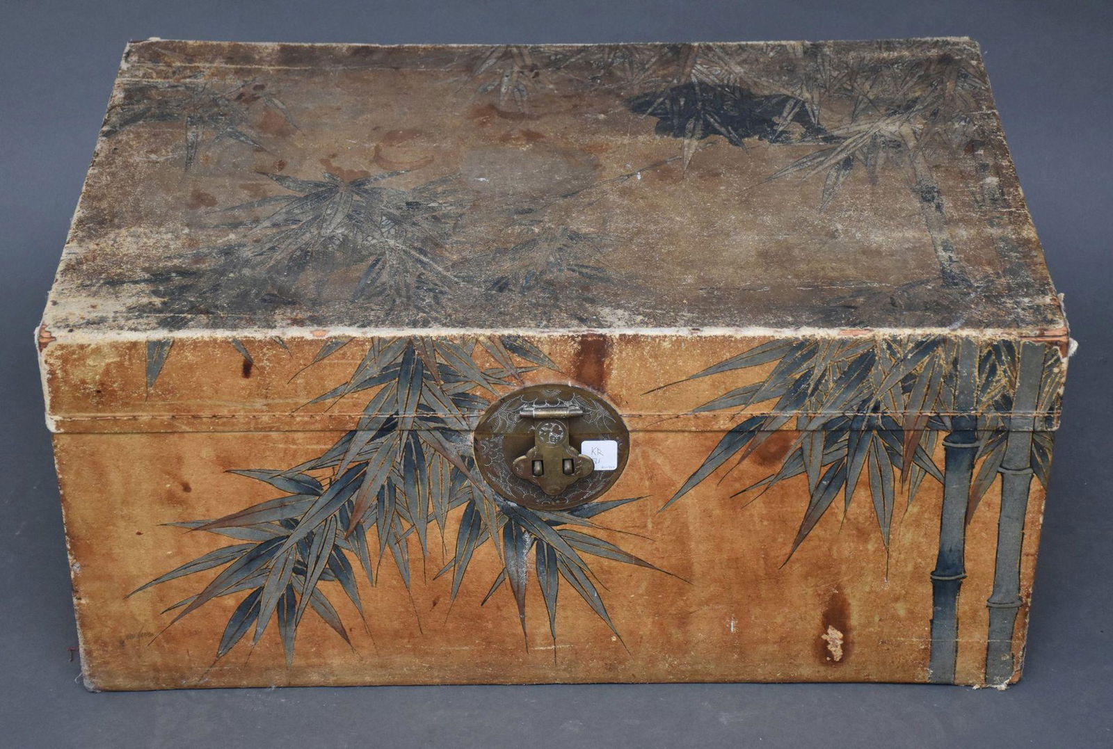 Nest of 3 Hand Painted Pigskin Boxes (1 of 5)