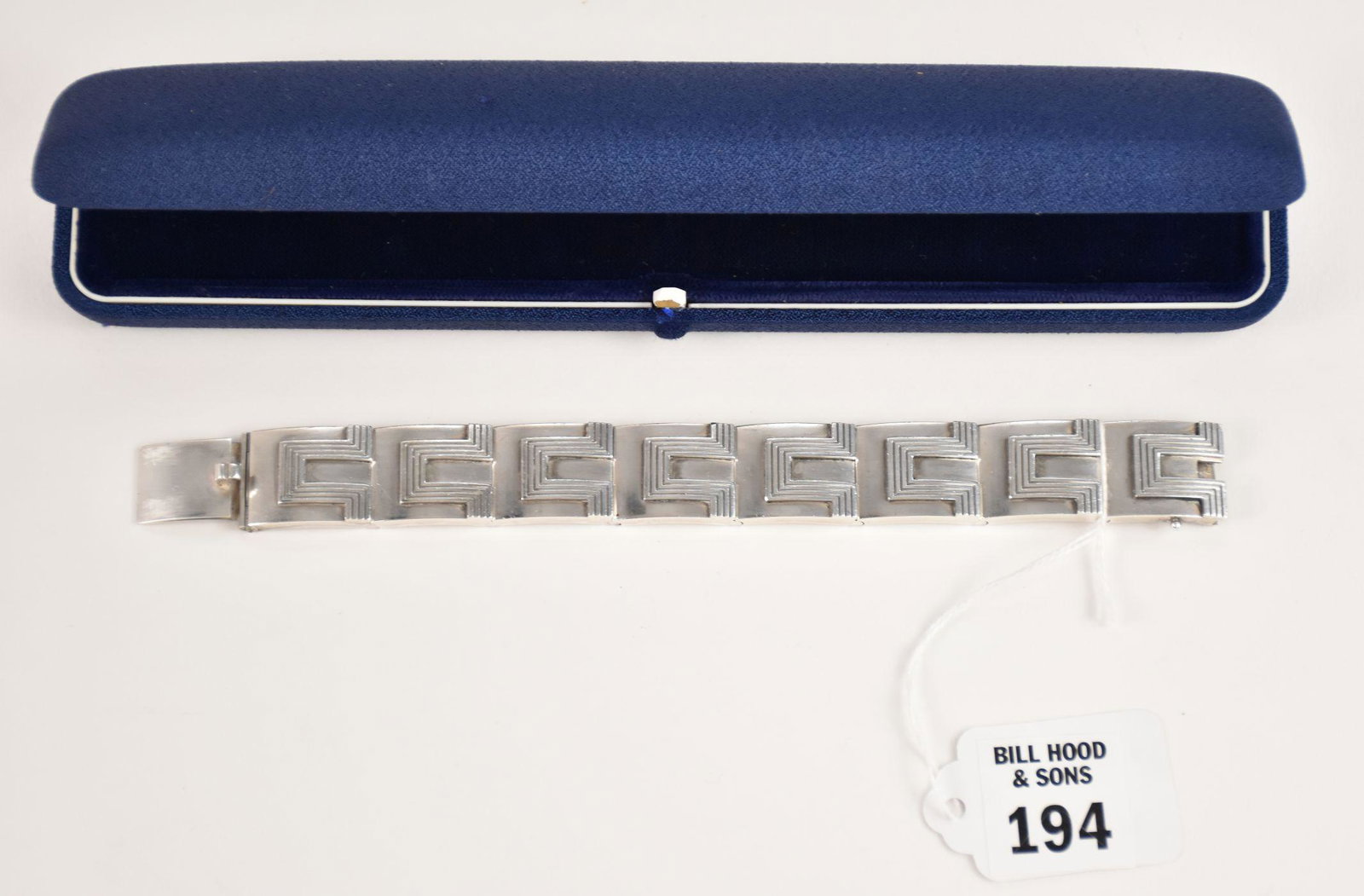 Sterling Silver Georg Jensen Bracelet with box. Size 7" width 3/4" weight 84 grams in good condition (1 of 5)