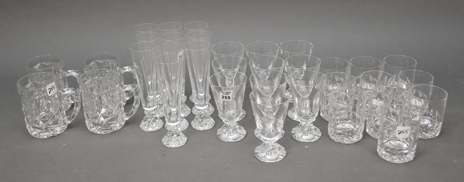 Tiffany & Co. Rock Cut Glassware, incl; 10 Champagne Glasses (7 3/4"h), 10 Double Old-Fashioned (1 of 6)