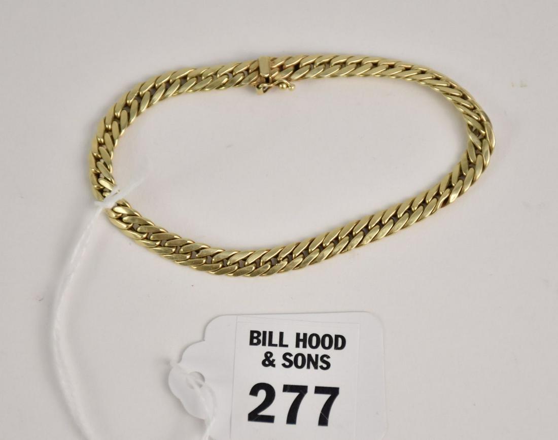 14Kt Yellow Gold Chain Bracelet. Weight 8.1 grams length 8.25" (1 of 2)