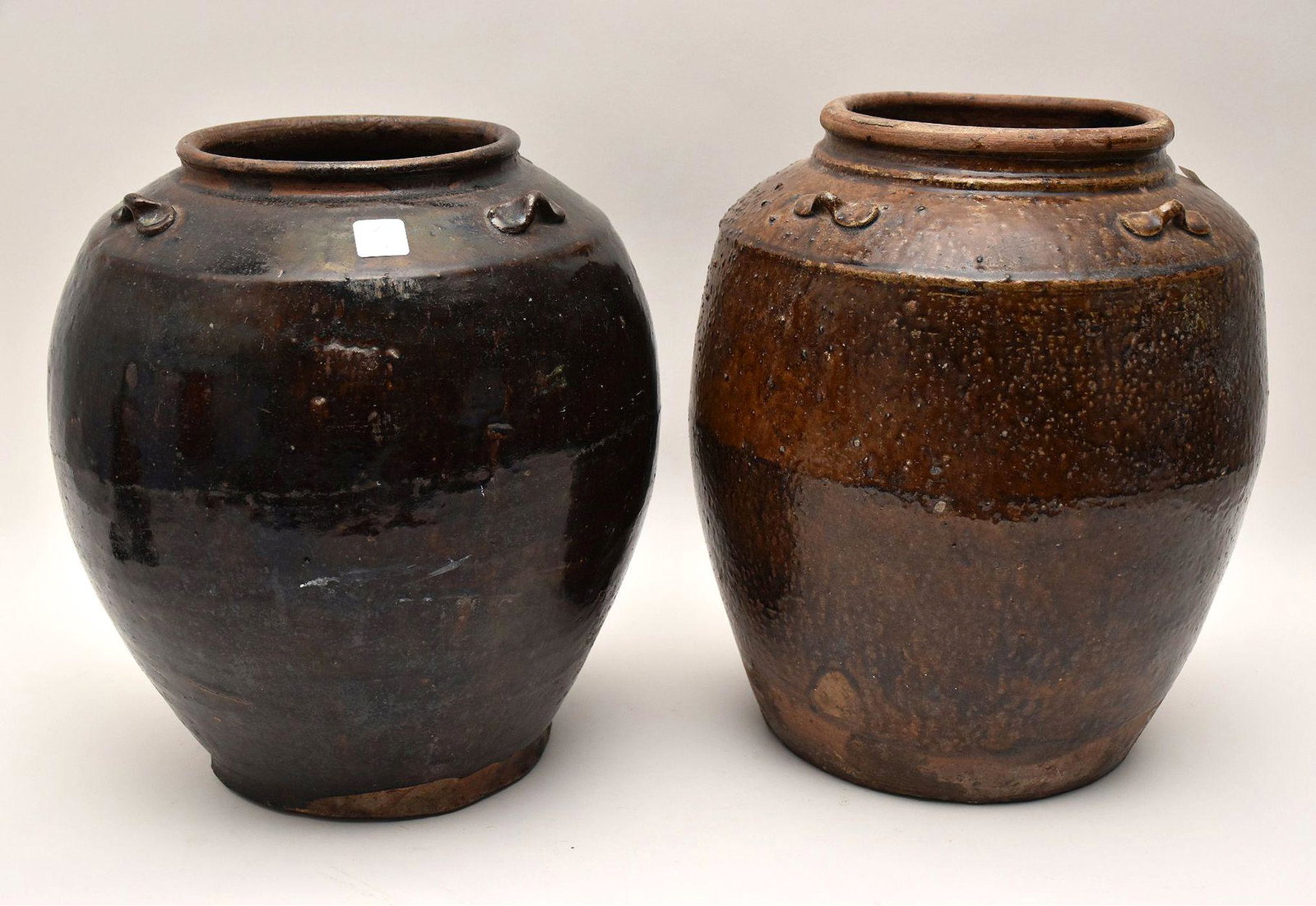Two Early Large Burmese Martaban Ceramic Pots - These early vessels were used for the storage of (1 of 10)
