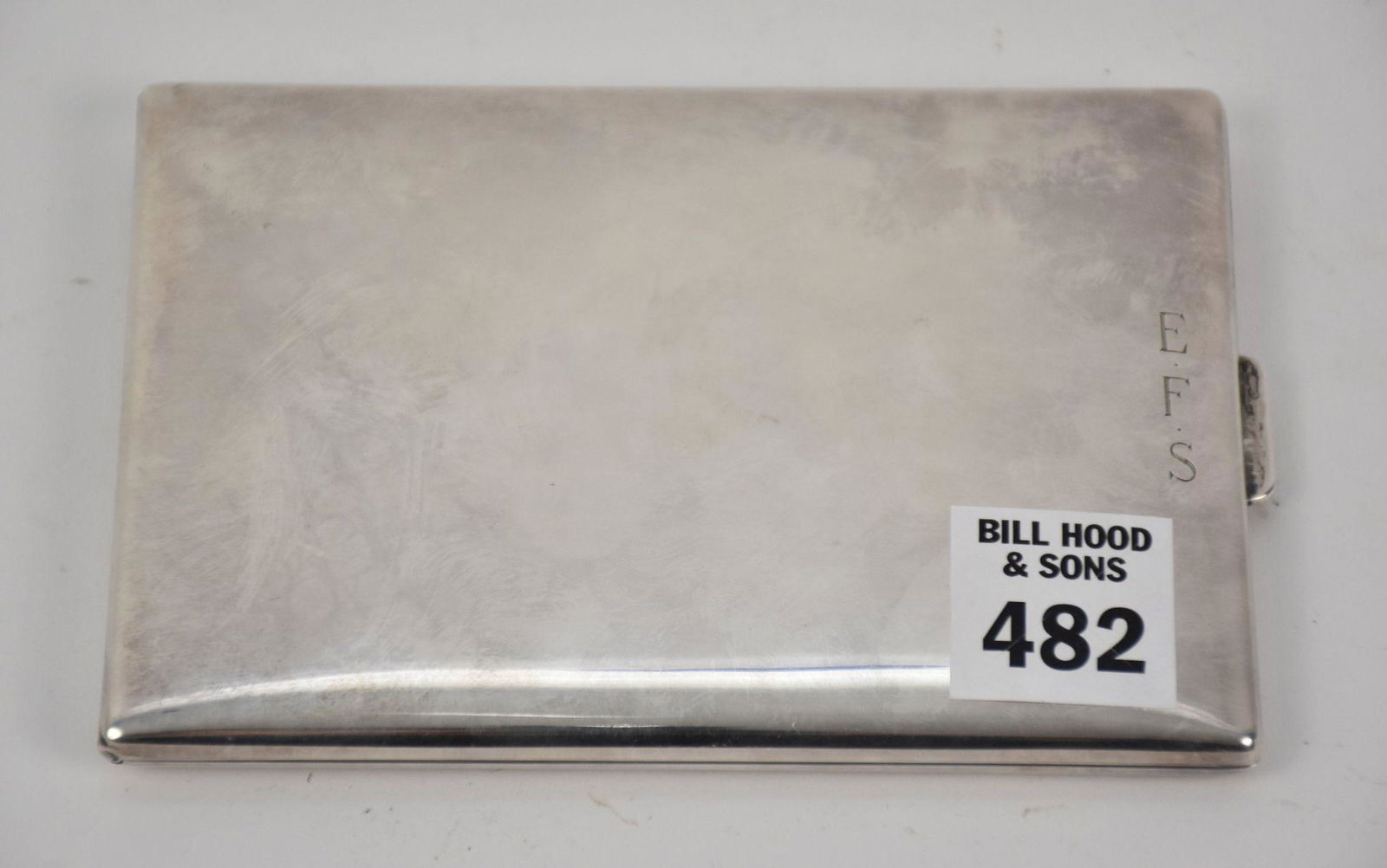 Sterling Silver Compact Case. Size 5.25" x 4" weight 228 grams monogrammed with letters  EFS normal (1 of 4)