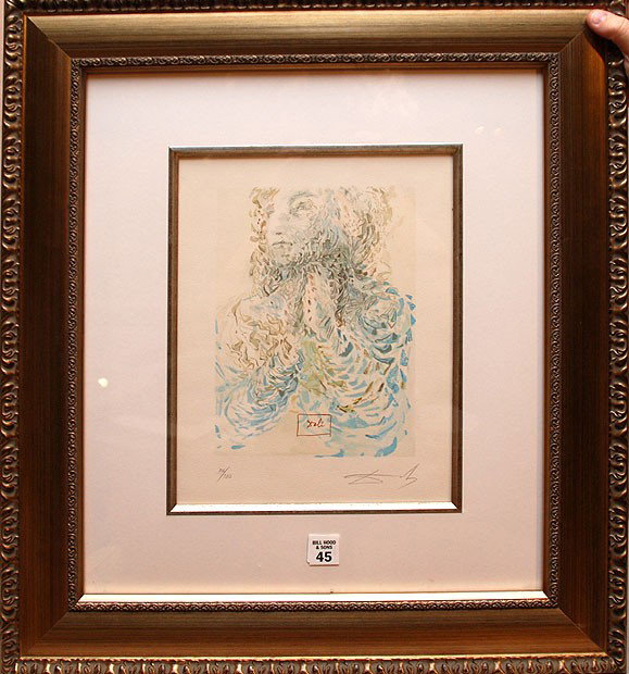 2 pieces sold together: Salvador Dalí (SPANISH, 190: 2 pieces sold together: Salvador Dalí (SPANISH, 1904-1989) 2 Wood block Prints, both signed & numbered, signt size of each is 12"x 9", editions 25/150 and 34/100