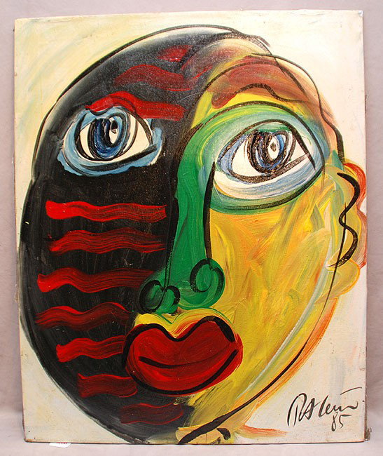Peter Robert Keil (1942) Berlin, Germany, Head, si: Peter Robert Keil (1942) Berlin, Germany, Head, signed/dated, oil on canvas, 24" x 30"