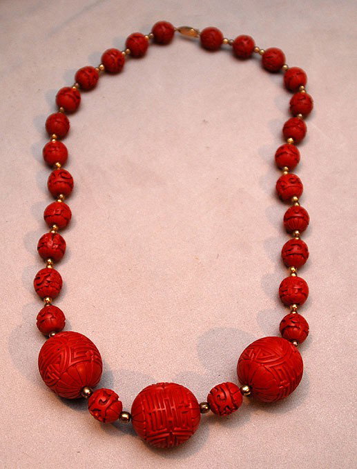 Cinnabar necklace: Cinnabar necklace