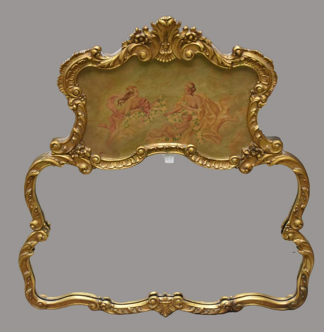 Trumeau, Gilded Frame Mirror, 42"h x 38"w (1 of 4)