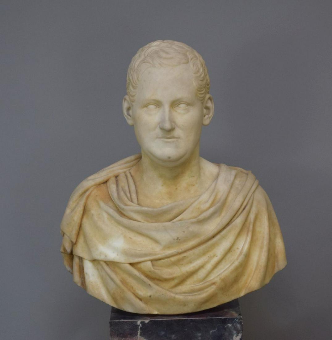 Neoclassical Marble Portrait Bust of a Gentleman - Late 18th - 19th Century. An expertly carved (1 of 5)