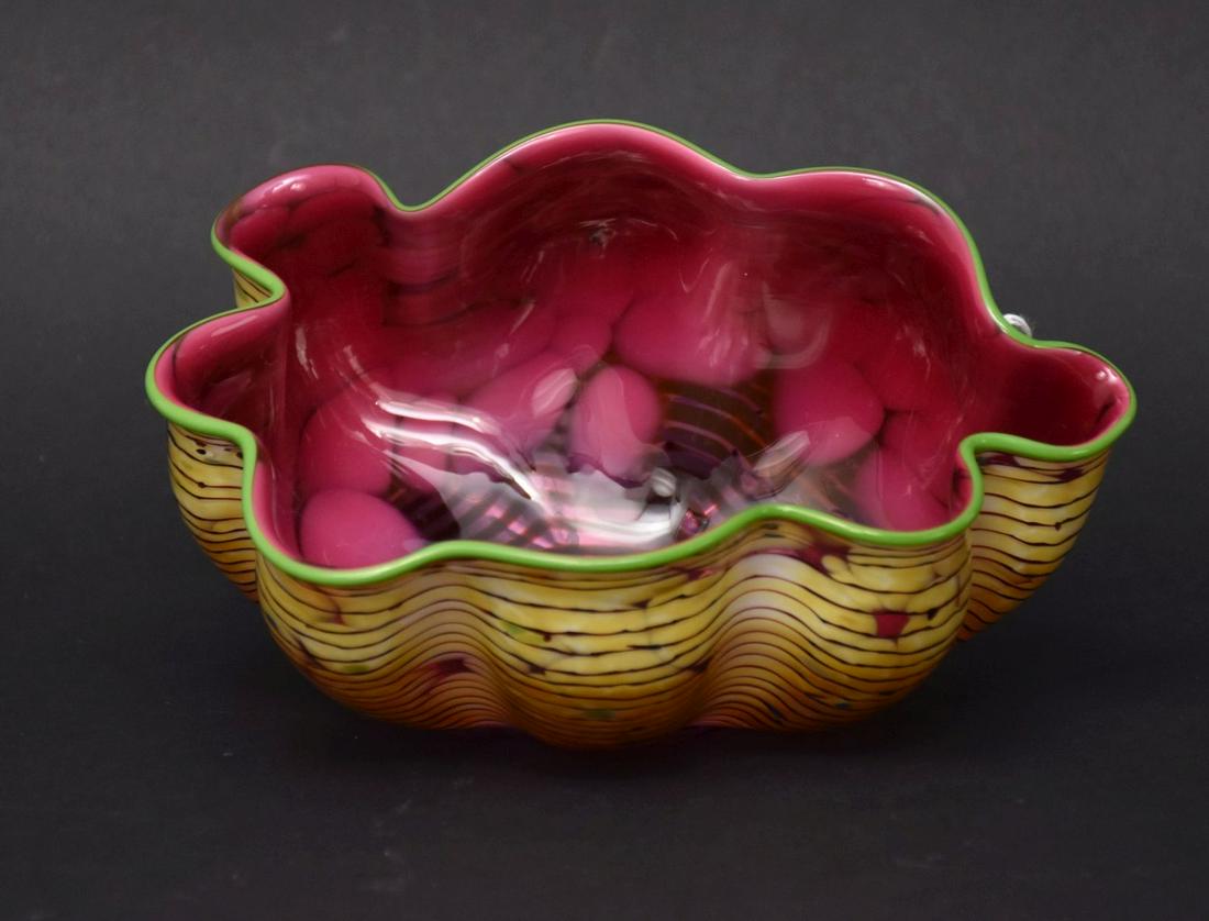 Dale Chihuly (American, b. 1941) Moroccan Macchio Art Glass - Signed and dated 2003. 3 1/2" H x 7 (1 of 6)
