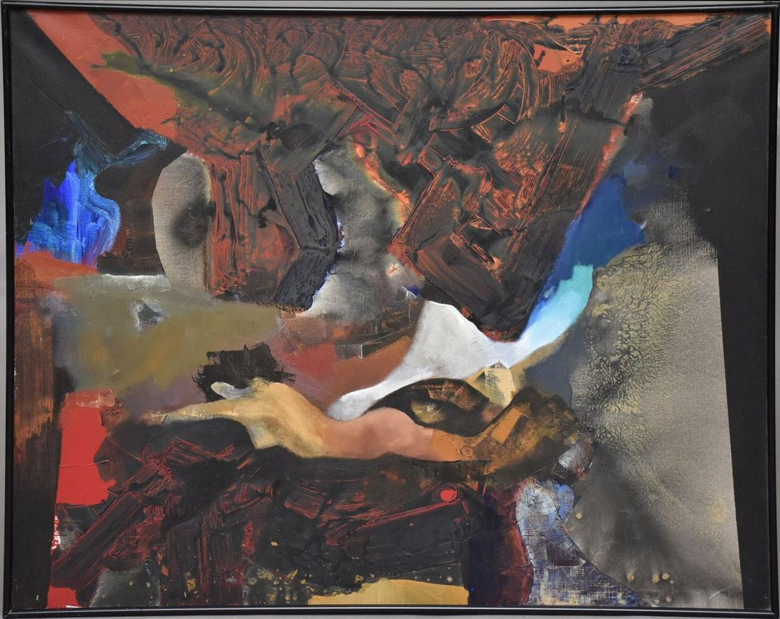 Luca Monzani (Italian, 20th Century b. 1968) Abstract composition. Oh Musa. Signed and titled and (1 of 4)