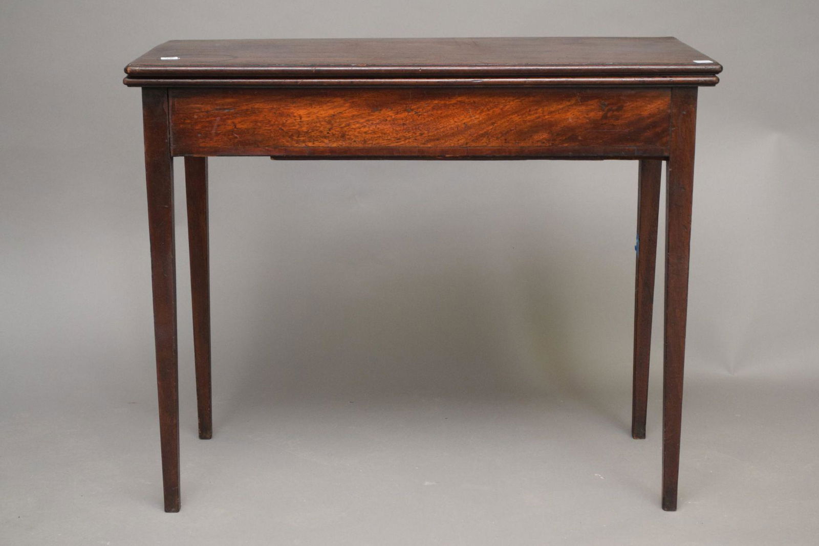 Walnut 19th c. Flip Top Hall Table with Sling Leg, 29"h x 35"w x 17 1/2"d (1 of 4)