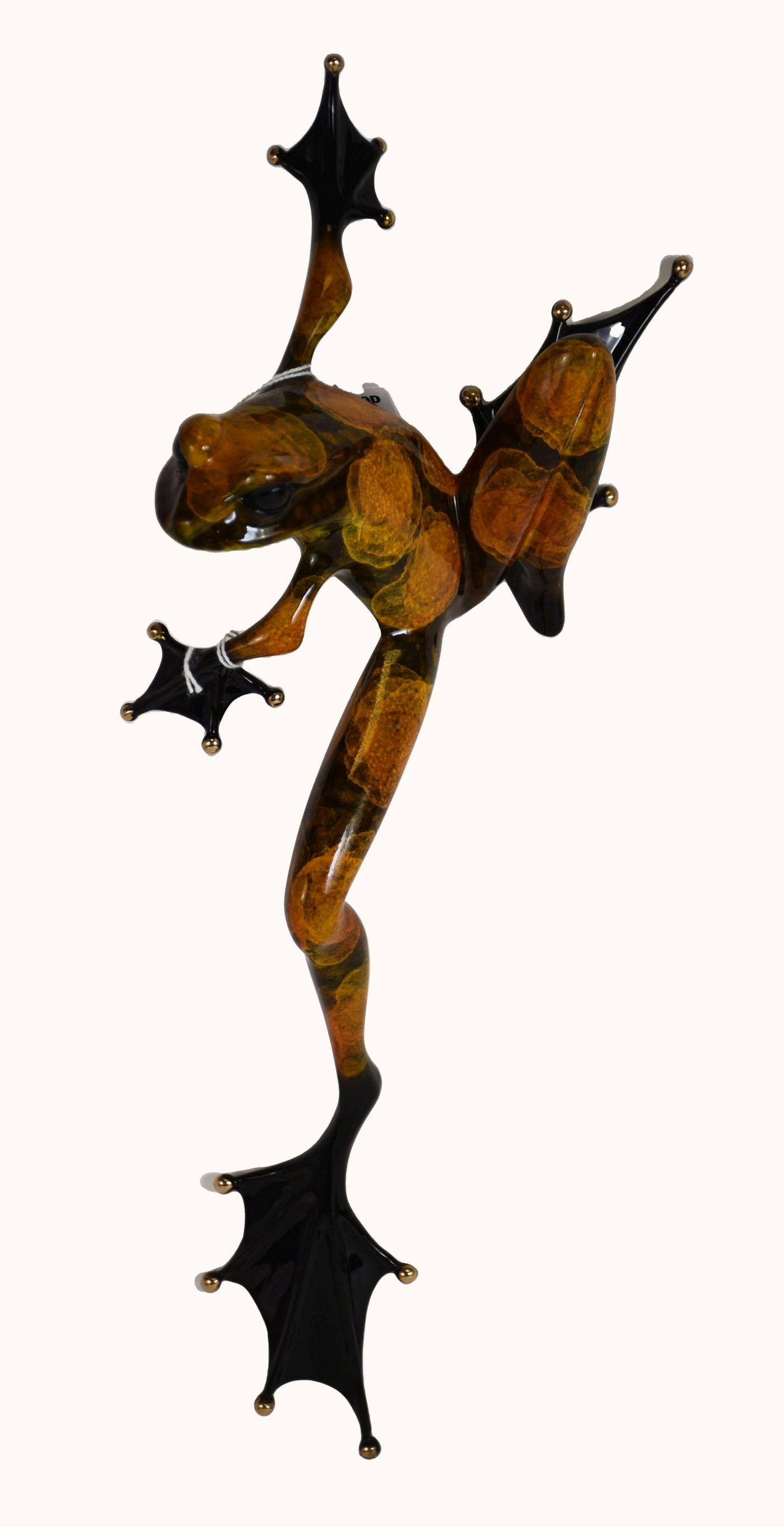 Tim Cotterill (b. 1950) Bronze Frog Figurine "Jungle Jane" - 2006. Bronze and enamel sculpture of a (1 of 5)