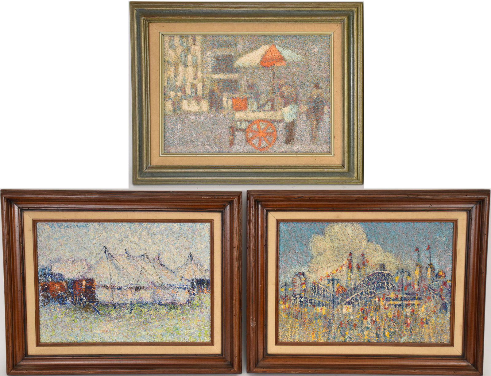 3 paintings by Henry Benson (1930 - 1998)  Henry Benson (1930 - 1998) Rough textured impressionistic (1 of 8)