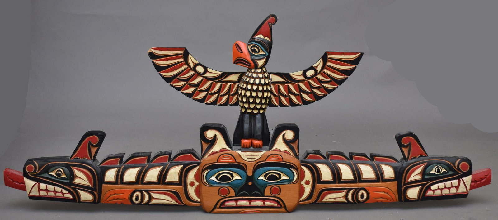 Native American Pacific Northwest Thunderbird Totem Carving - Sylvester James (Clo-oose Vancouver (1 of 5)