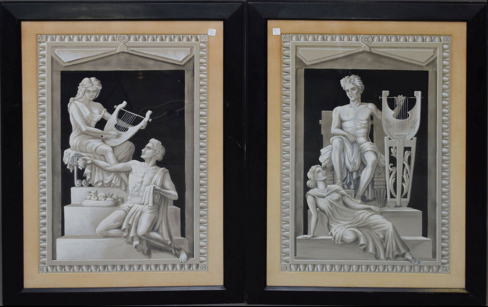 Pair of Classical Paintings, sight size 23 x 36 inches, overall framed size 47 x 33 inches (1 of 4)