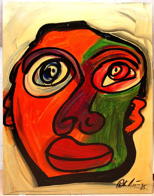 Peter Robert Keil (1942), Berlin, Germany, "My fri: Peter Robert Keil (1942), Berlin, Germany, "My friend, Miro" oil on canvas, 24" x 36", signed and dated "85, lower right