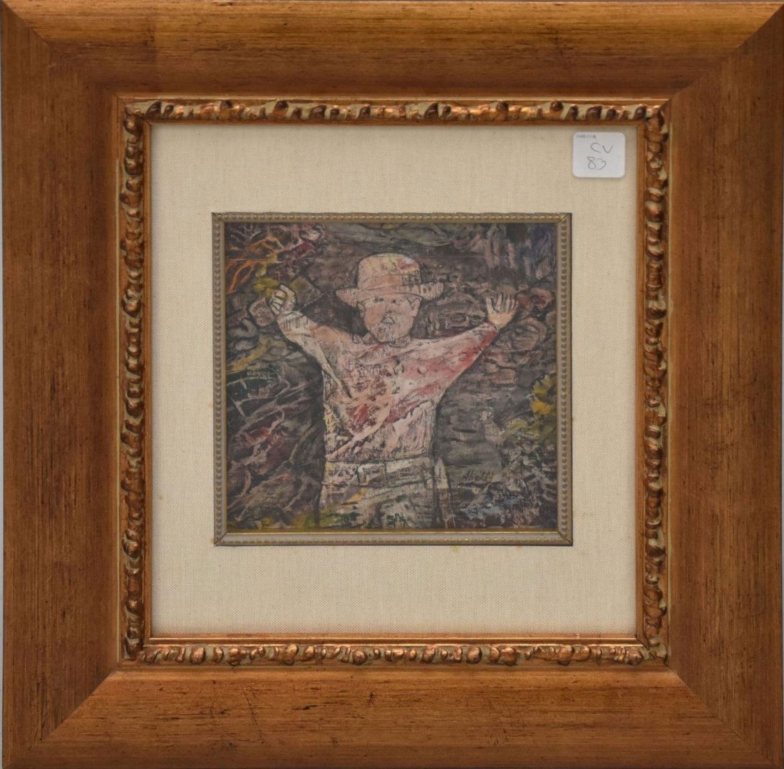 Eduardo Abela (CUBAN, 1892â€“1966) oil on board, Standing Man (1 of 7)