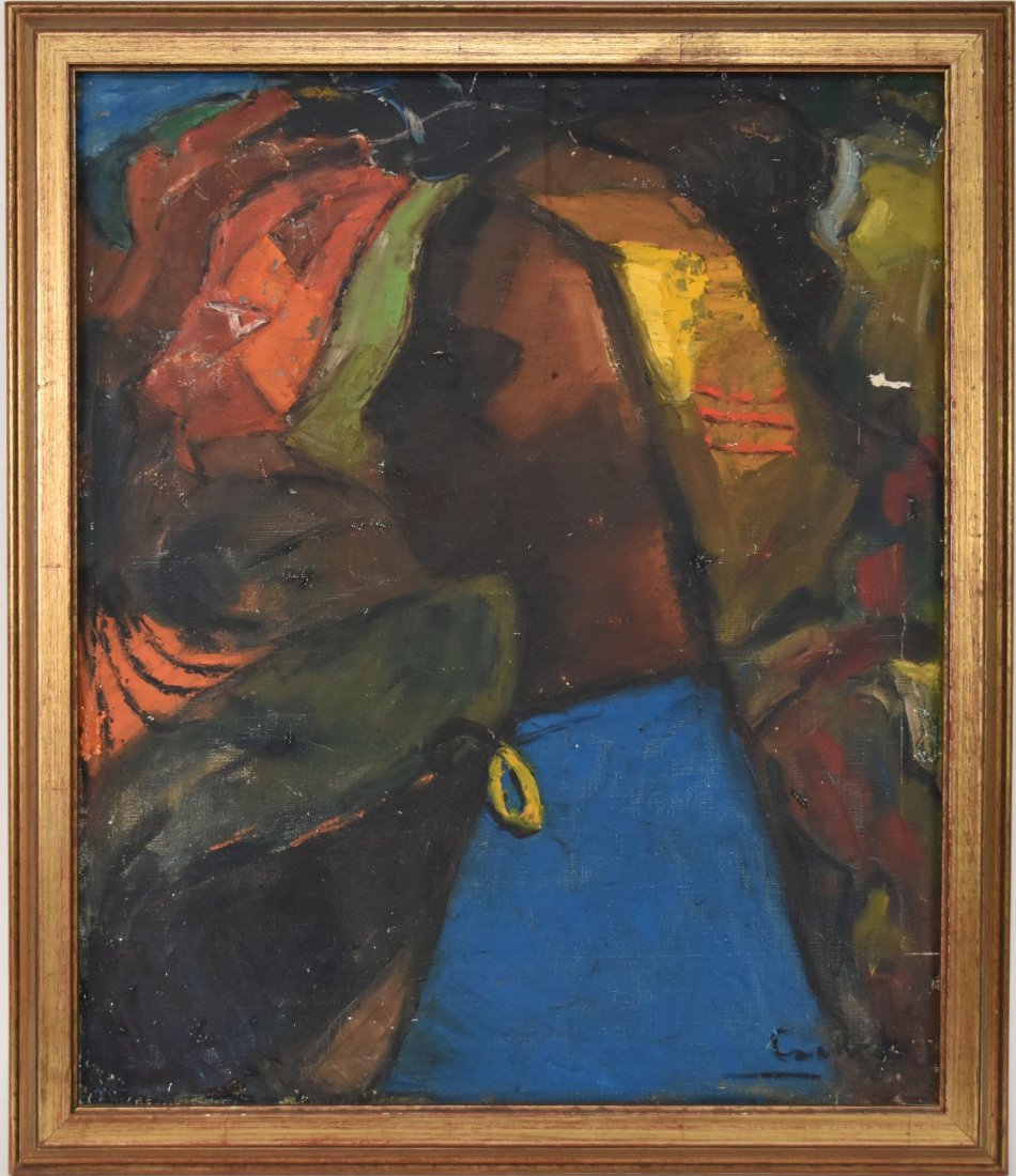 EBERTO ESCOBEDO LAZO (1919 â€“ 1995) Cuban, 20th Century, Untitled, ca. 1954, Oil on canvas (1 of 6)