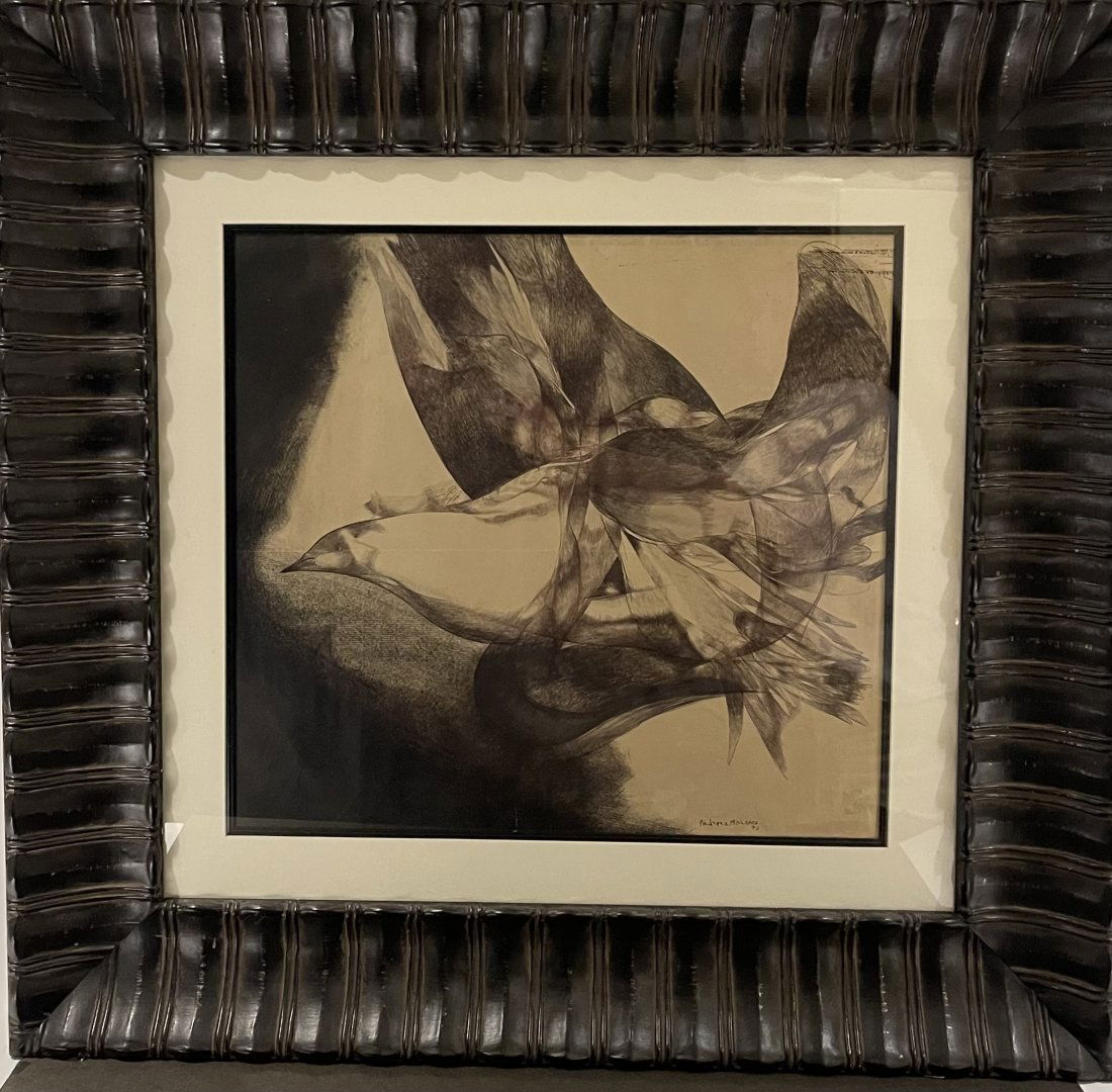 Servando Cabrera Moreno (1923â€“1981) Paloma - Ink Drawing (1 of 4)