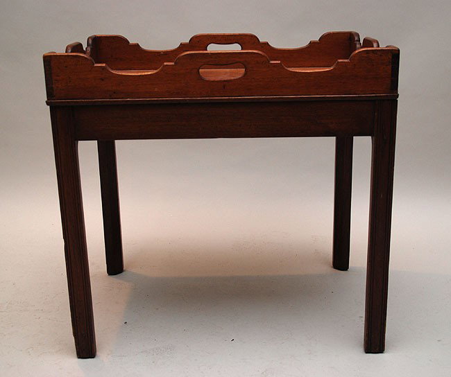 American 19th C butler's tray, one piece, 23"h x 2: American 19th C butler's tray, one piece, 23"h x 24"w x 18"d