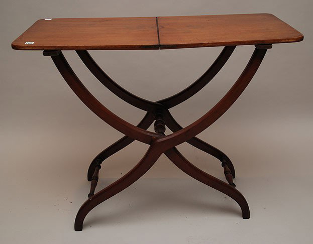 19th c. folding butlers tray/stand, 28 1/2"h x 37 : 19th c. folding butlers tray/stand, 28 1/2"h x 37 1/4"w x 18 7/8" d