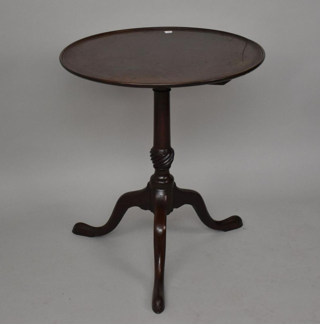 19th c. Dish Top/Tilt Top Table, 28"h x 25"dia (1 of 5)
