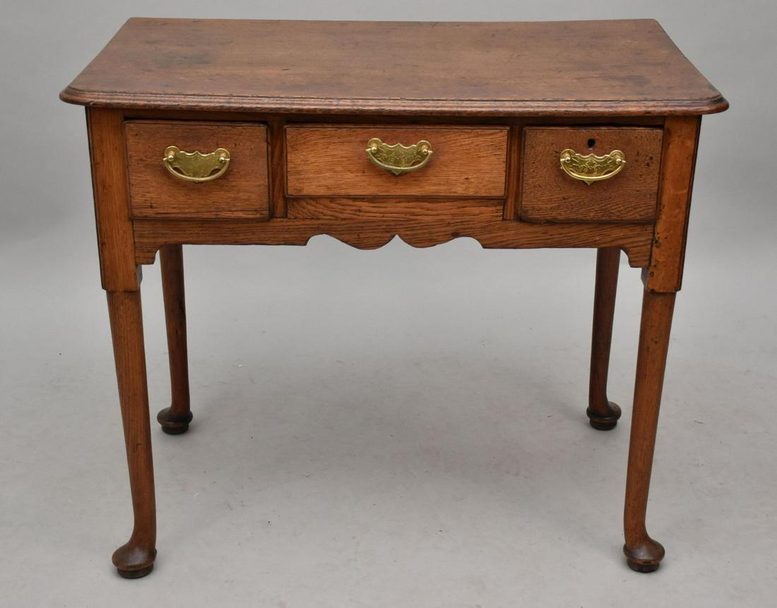 19th Century George III Style Lowboy Side Table with a rectangular top above three drawers with (1 of 5)