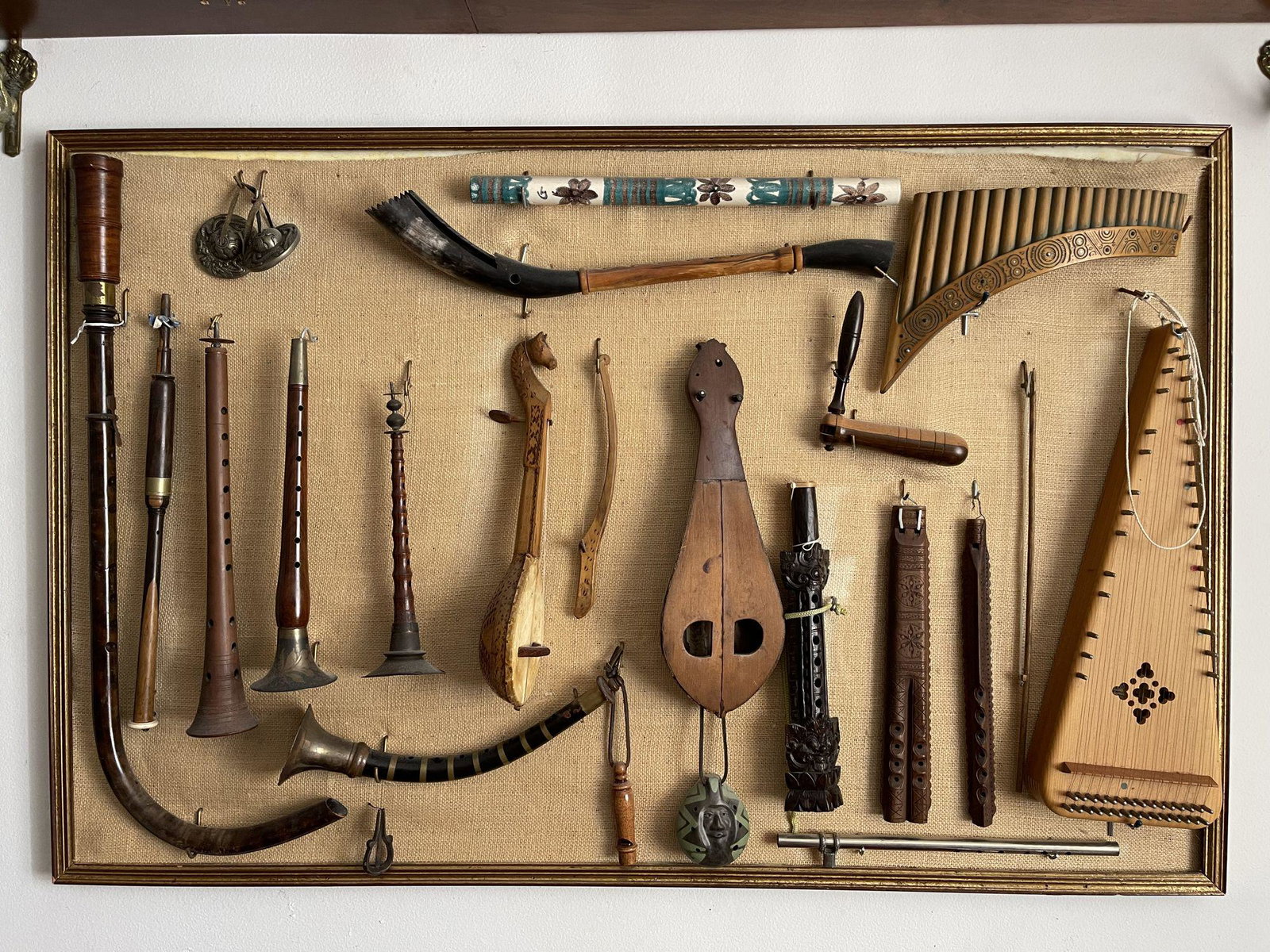Collection of Assorted Wind Instruments AND Variety of Mounted Instruments for Display (some need (1 of 7)