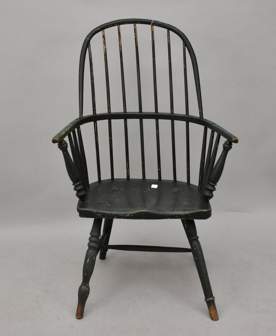 American Windsor Bow back Painted 18th c. Armchair (1 of 7)